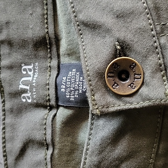 a.n.a JEGGINGS Dark Olive Green size 32/14 - Picture 7 of 10